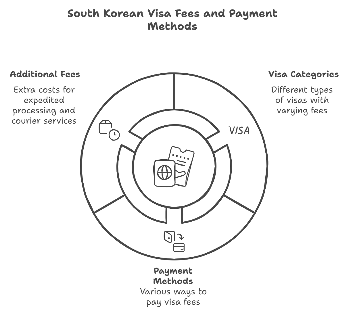 Fees and Payment for a Regular Visa for South Korea