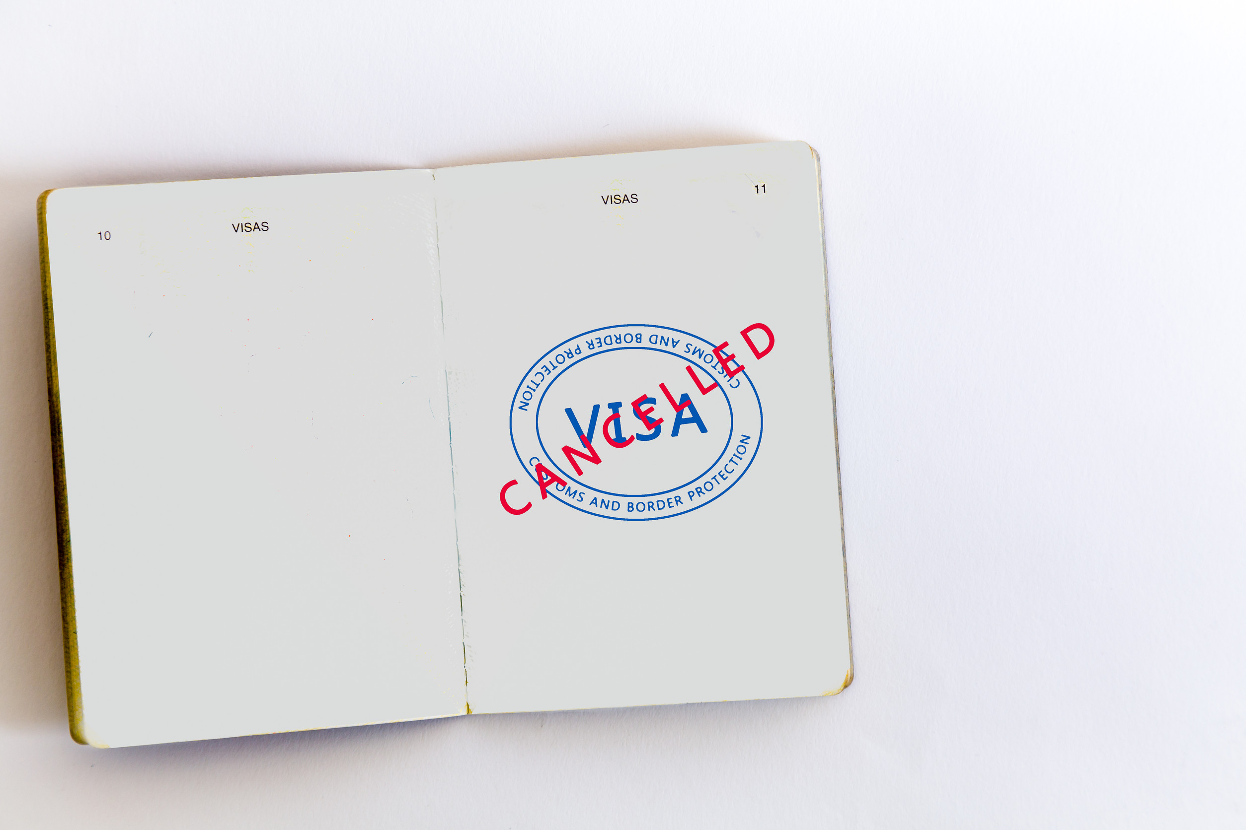 Visa Cancelled Cus Stamps In Passport Original Design Elements