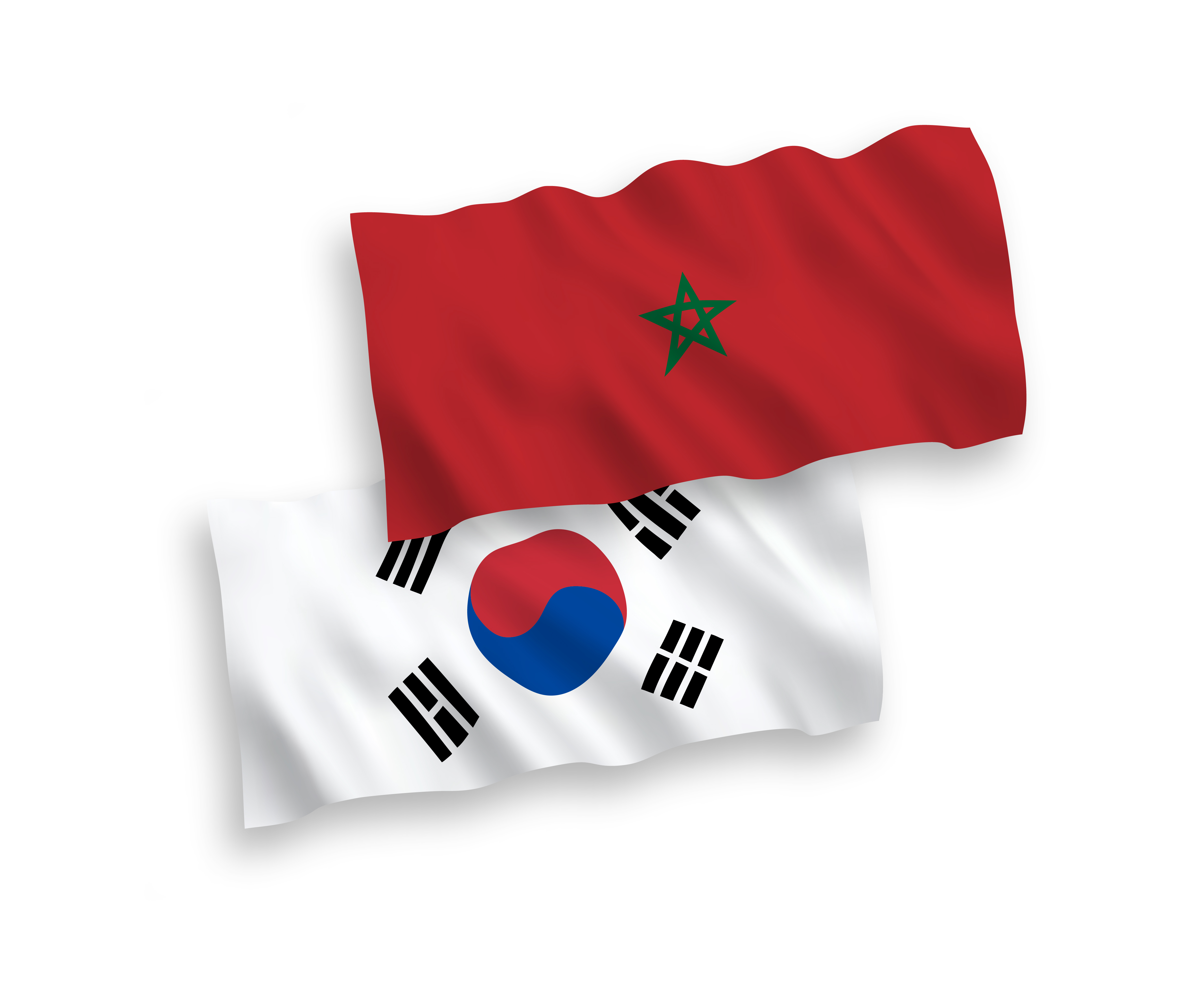 Moroccan And South Korea Flag